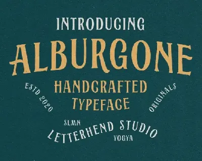 Alburgone Display font