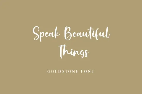 Goldstone Script font