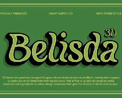 Belisda 3D font