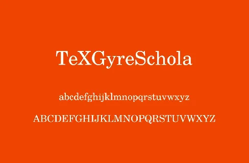 Tex Gyre Schola font