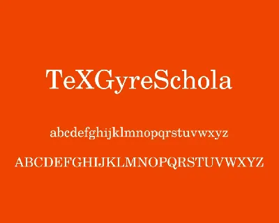 Tex Gyre Schola font