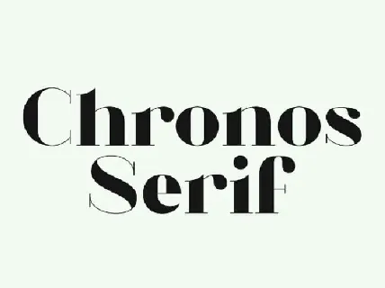 Chronos Serif Typeface Free font