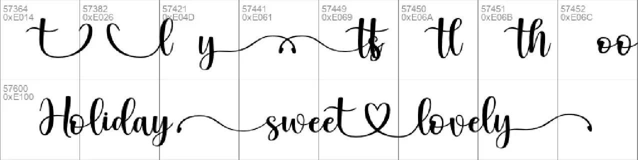 Holiday Sweet Lovely font