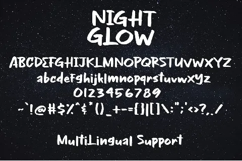 Night Glow font