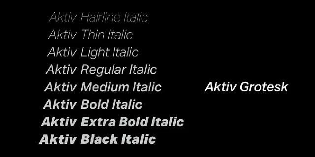 Aktiv Grotesk font