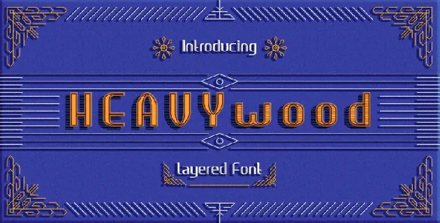 Heavywood Layered Display font