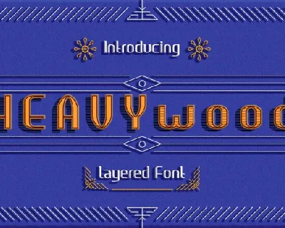 Heavywood Layered Display font