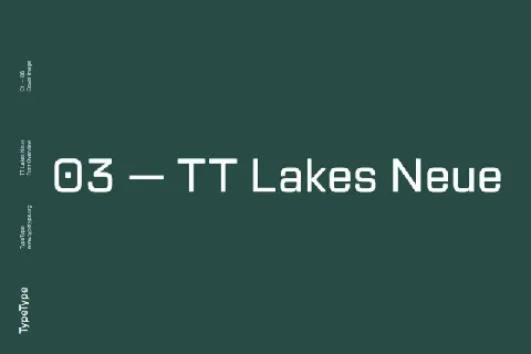 TT Lakes Neue Family font