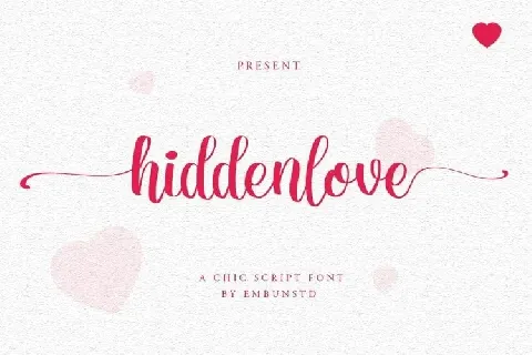 Hiddenlove Calligraphy font