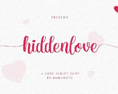 Hiddenlove Calligraphy font