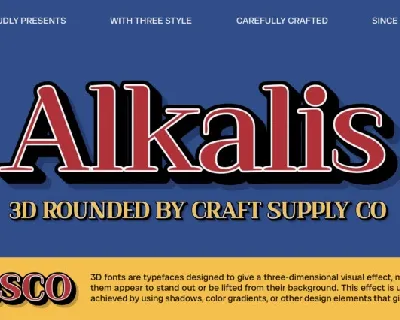 Alkalis Rounded 3D font