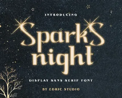 Sparks Night font