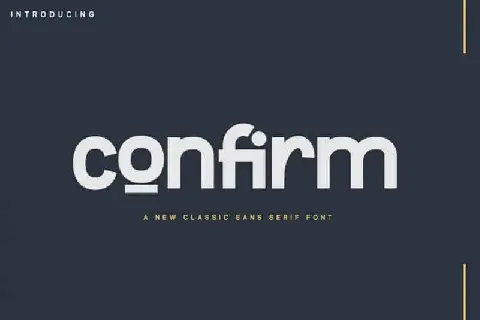 Confirm Sans Serif font