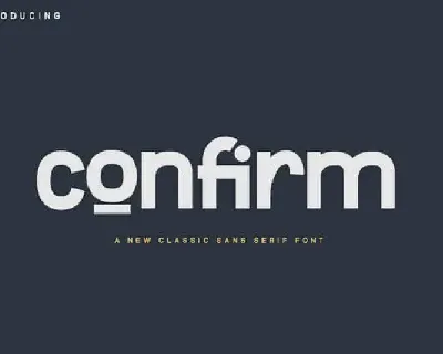 Confirm Sans Serif font