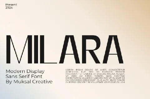 Milara font