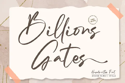 Billions Gates Personal Use Only font