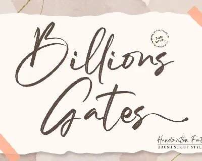 Billions Gates Personal Use Only font