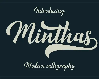 Minthas Script font