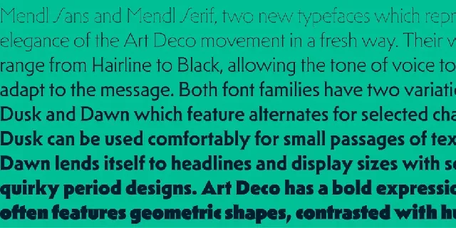 Mendl Serif Family font