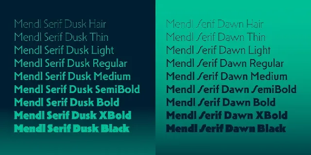 Mendl Serif Family font