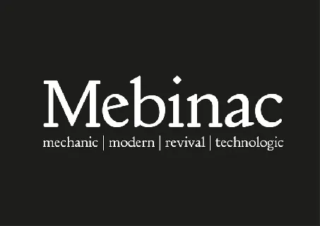 Mebinac font