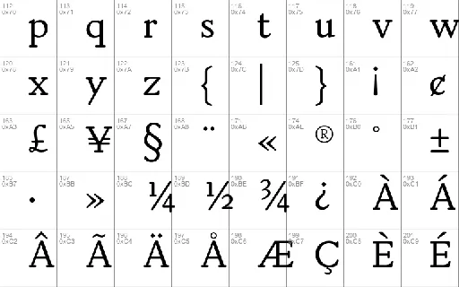 Mebinac font