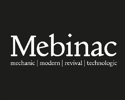 Mebinac font