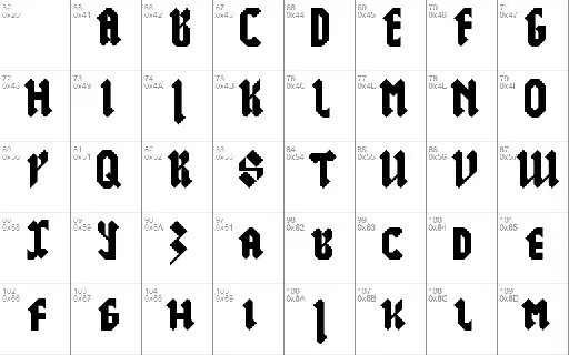 Thick Bookstaves font