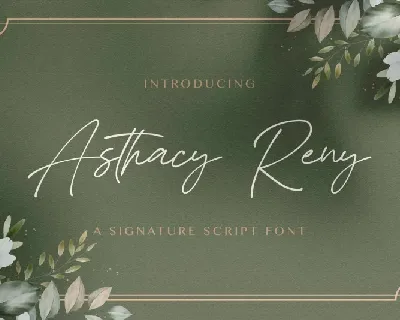 Asthacy Reny font