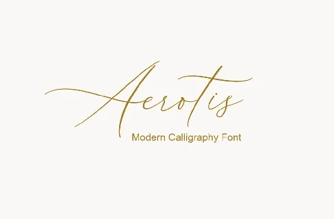 Aerotis Calligraphy font