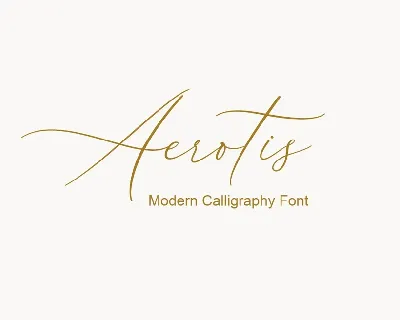 Aerotis Calligraphy font