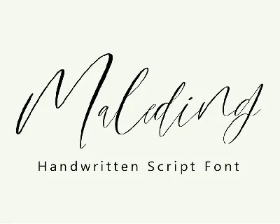 Maleding font