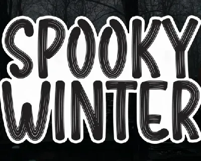 Spooky Winter Brush font
