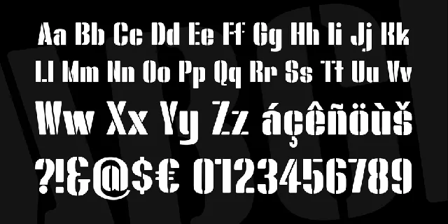 Bluefish STENCIL DEMO font