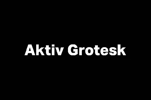 Aktiv Grotesk font