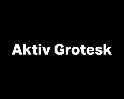 Aktiv Grotesk font