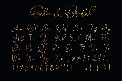 Babes & Bridal font