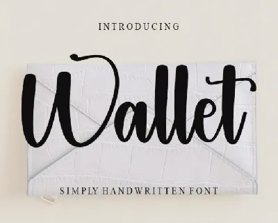 Wallet font