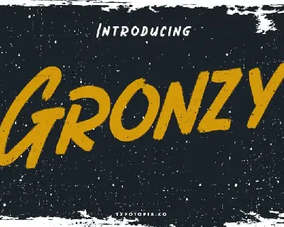 Gronzy Brush font