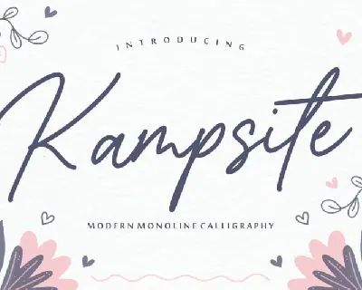 Kampsite Monoline Script font