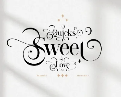 Quicks Sweet Love font