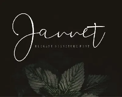 Jannet Signature font