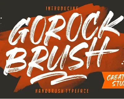 Gorock Brush font