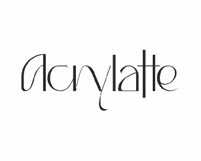 Acrylatte Demo font