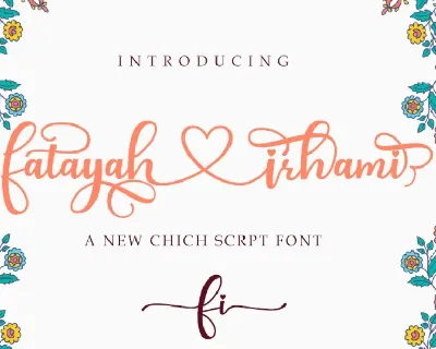 Fatayah Irhami Calligraphy Script font
