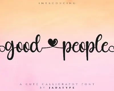 Good People font