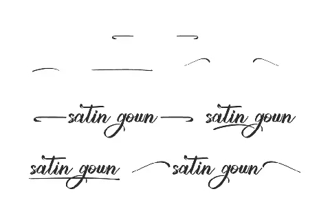 Satin Gown Demo font