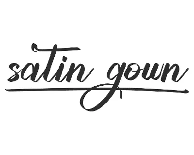 Satin Gown Demo font