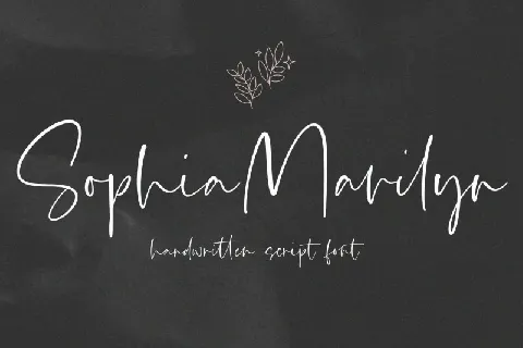 Sophia Marilyn font