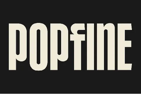 Popfine font